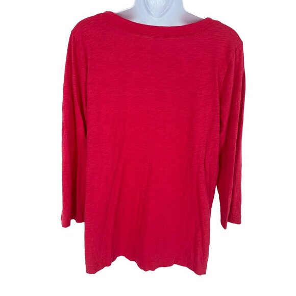 J. Crew 3/4 Sleeve Plunging V-Neck T-Shirt Size M - Picture 2 of 8